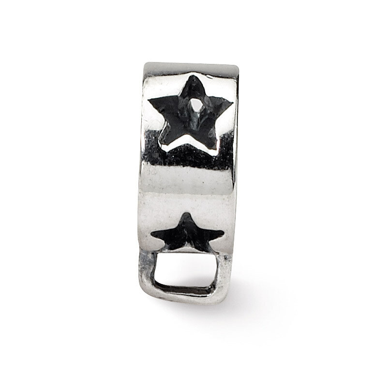 Star with Loop for Click-on Bead - Sterling Silver QRS556, MPN: QRS556, 883957724676