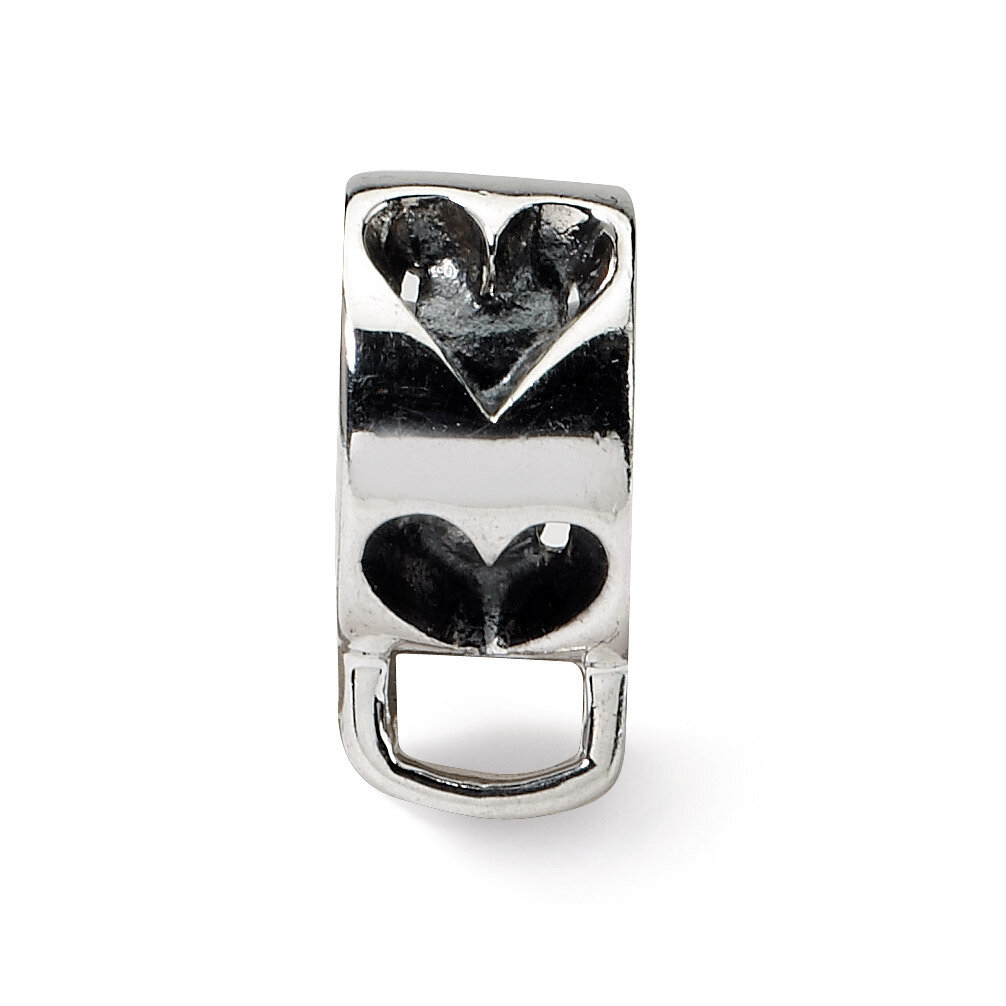 Heart with Loop for Click-on Bead - Sterling Silver QRS557, MPN: QRS557, 883957724683