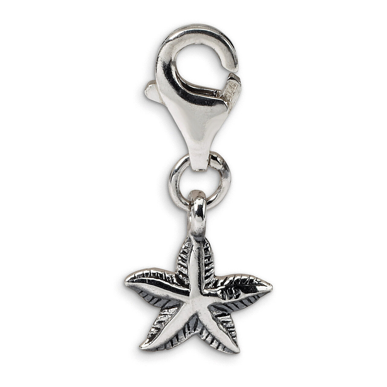 Starfish Click-on for Bead - Sterling Silver QRS563