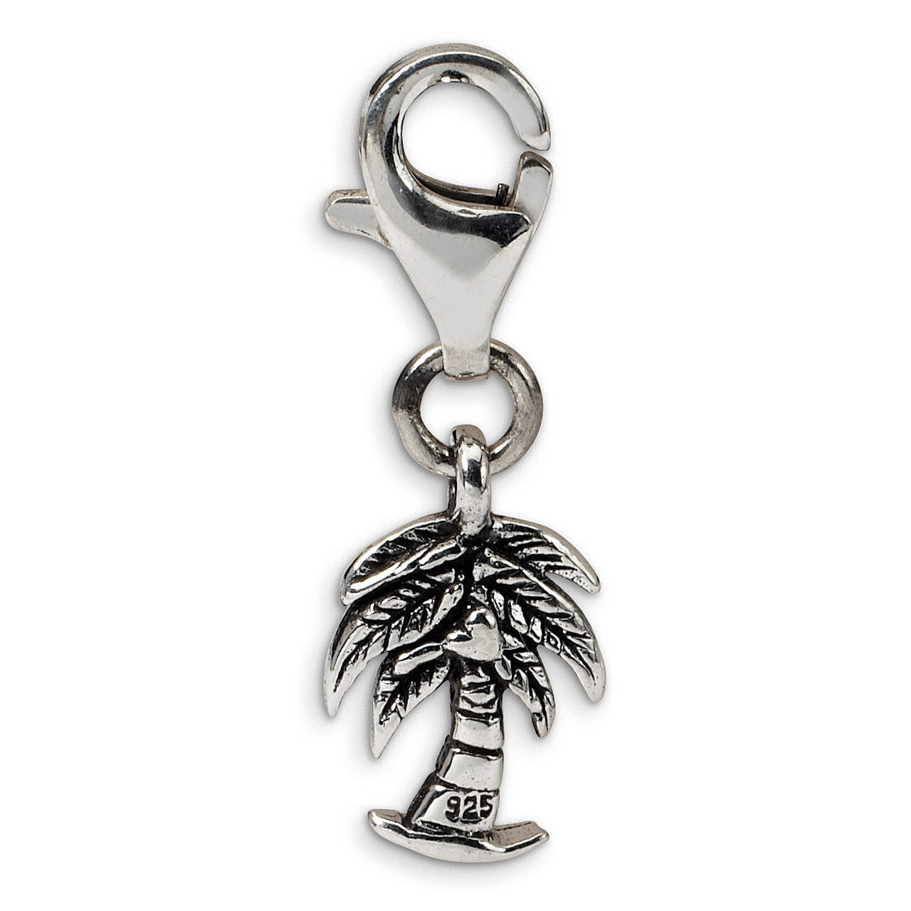 Palm Tree Click-on for Bead - Sterling Silver QRS564