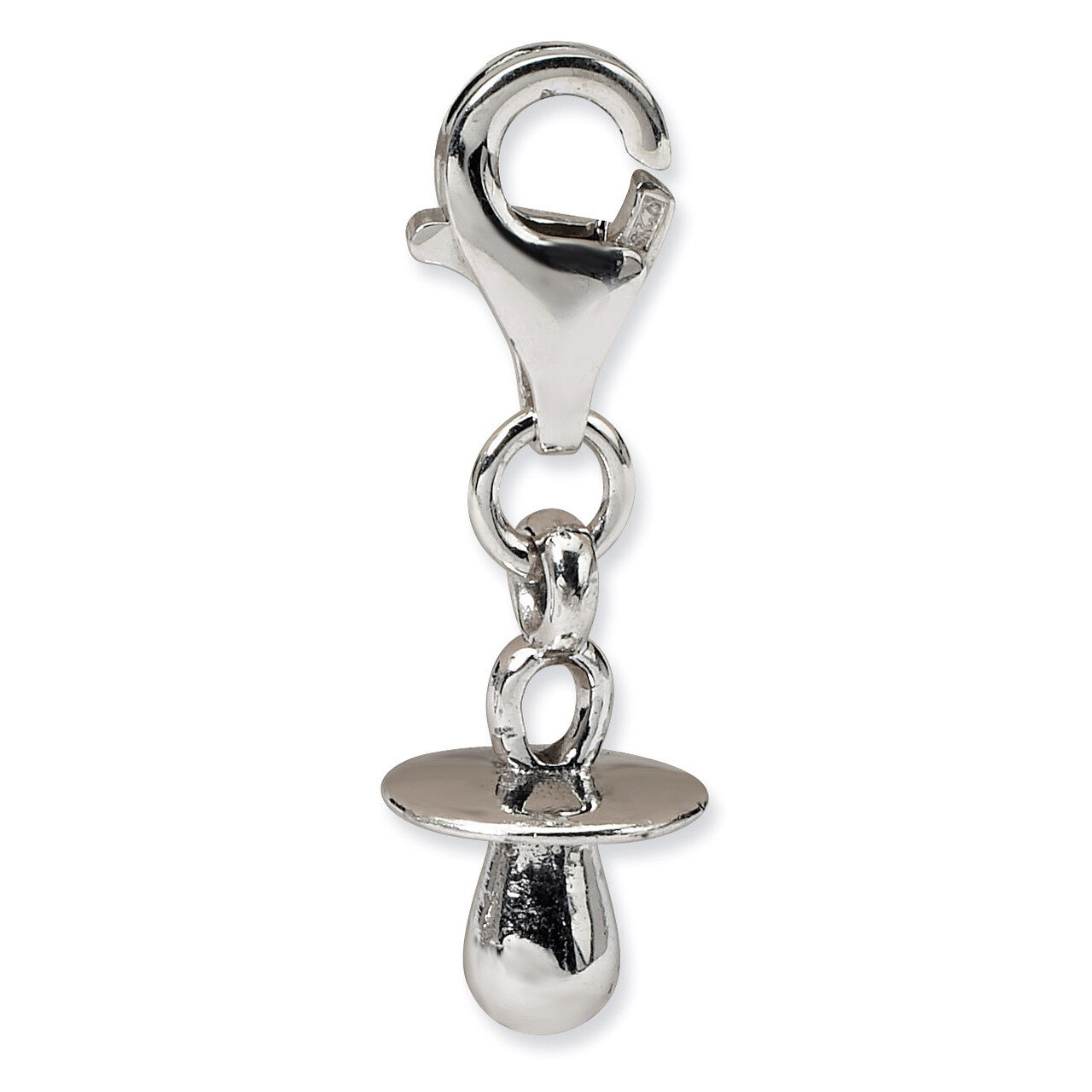 Baby Pacifier Click-on for Bead - Sterling Silver QRS578, MPN: QRS578, 883957724881