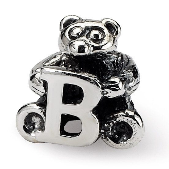 Letter B Bead - Sterling Silver QRS712B, MPN: QRS712B, 883957726670