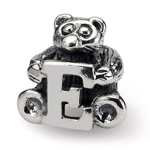 Letter E Bead - Sterling Silver QRS712E, MPN: QRS712E, 883957726700