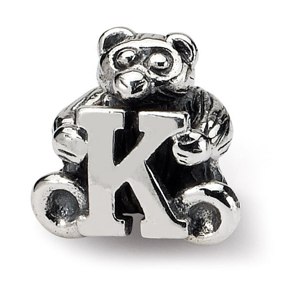 Letter K Bead - Sterling Silver QRS712K, MPN: QRS712K, 883957726762