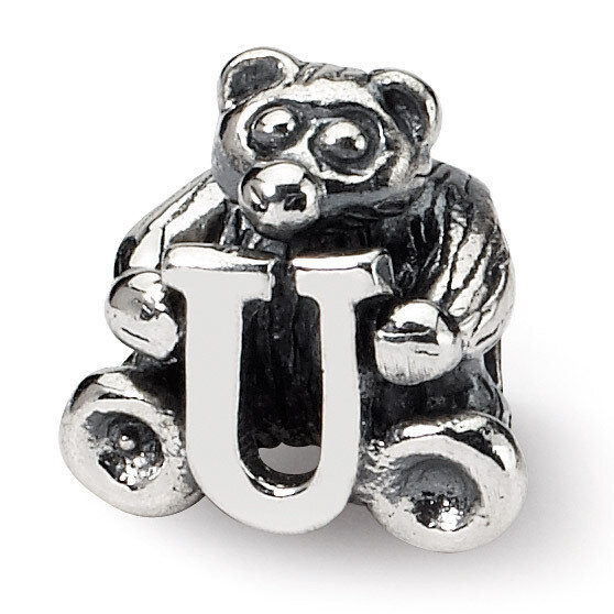 Letter U Bead - Sterling Silver QRS712U, MPN: QRS712U, 883957726861