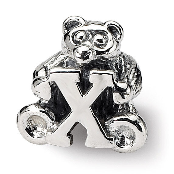 Letter X Bead - Sterling Silver QRS712X, MPN: QRS712X, 883957726892