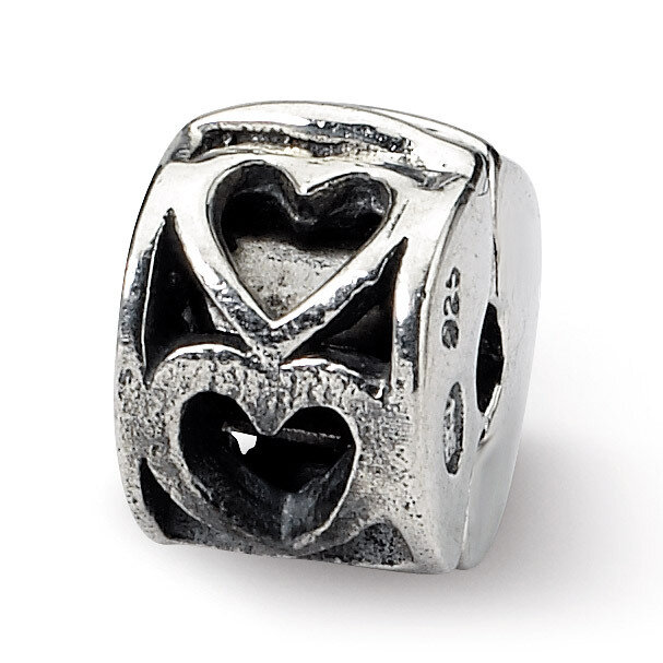 Heart Clip Bead - Sterling Silver QRS713, MPN: QRS713, 883957726922