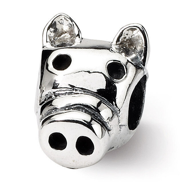 Pig Bead - Sterling Silver QRS737, MPN: QRS737, 883957727240