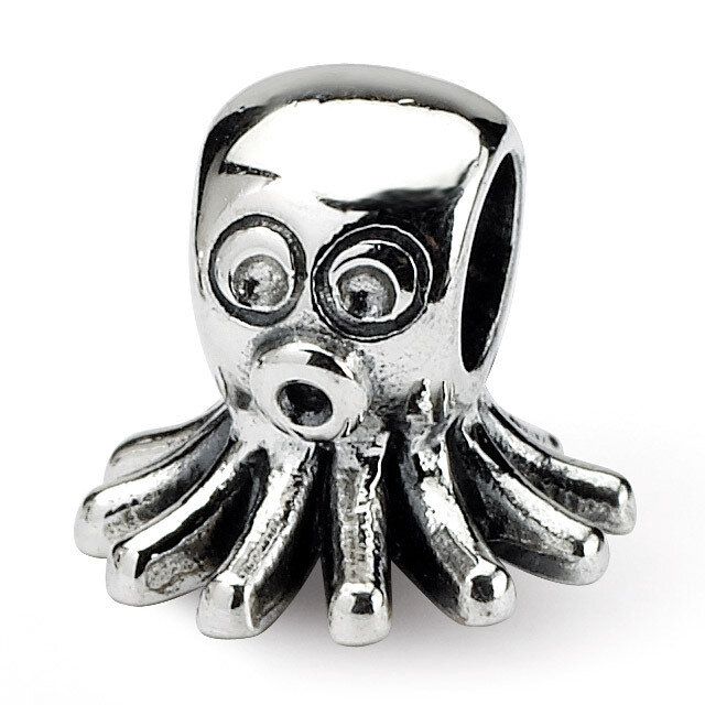 Octopus Bead - Sterling Silver QRS752