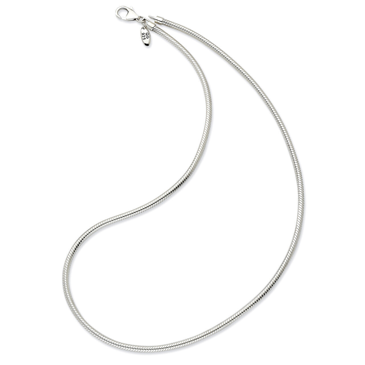 18 Inch Lobster Clasp Bead Necklace - Sterling Silver QRS984-18, MPN: QRS984-18, 883957719344