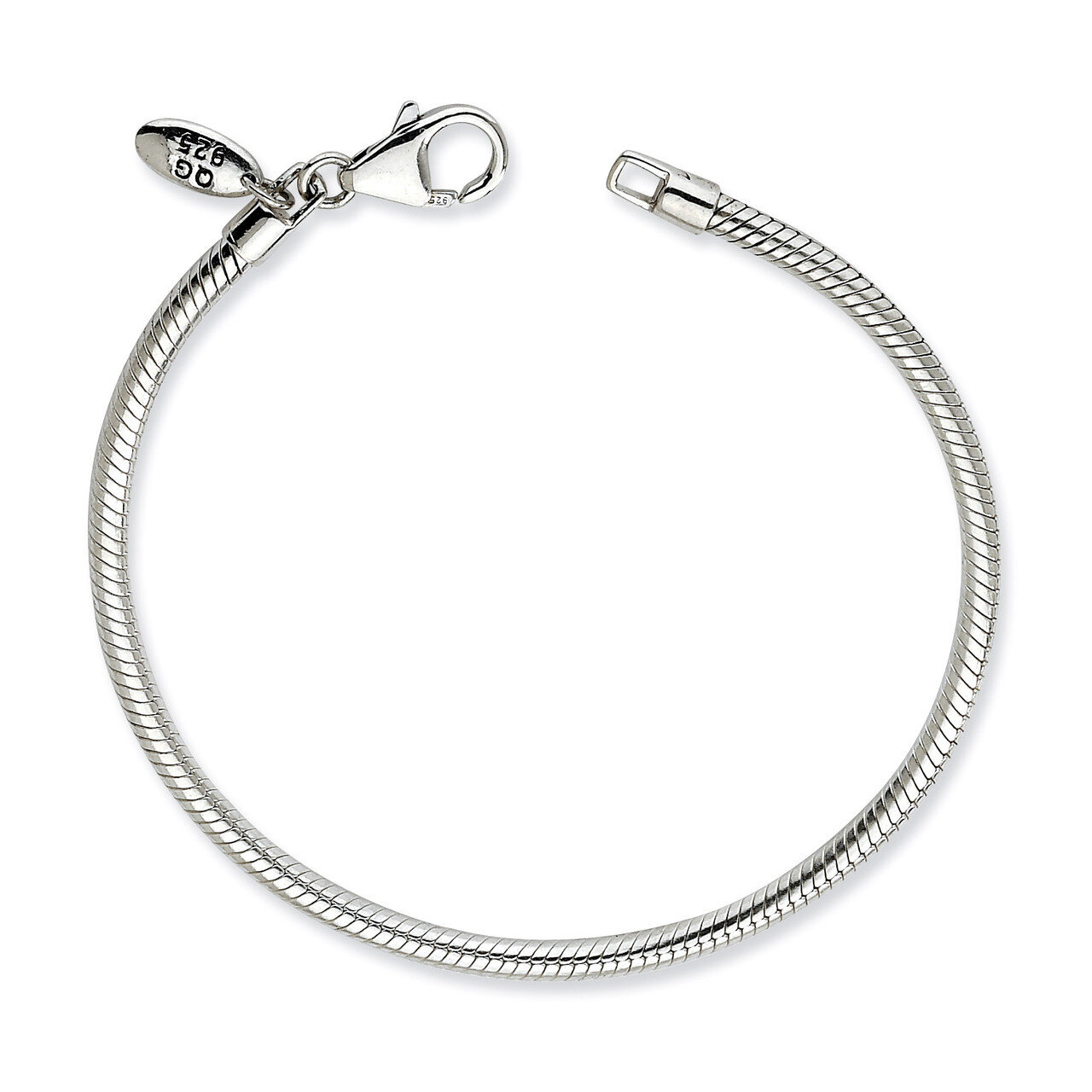 9 Inch Lobster Clasp Bead Bracelet - Sterling Silver QRS984-9, MPN: QRS984-9, 883957978987