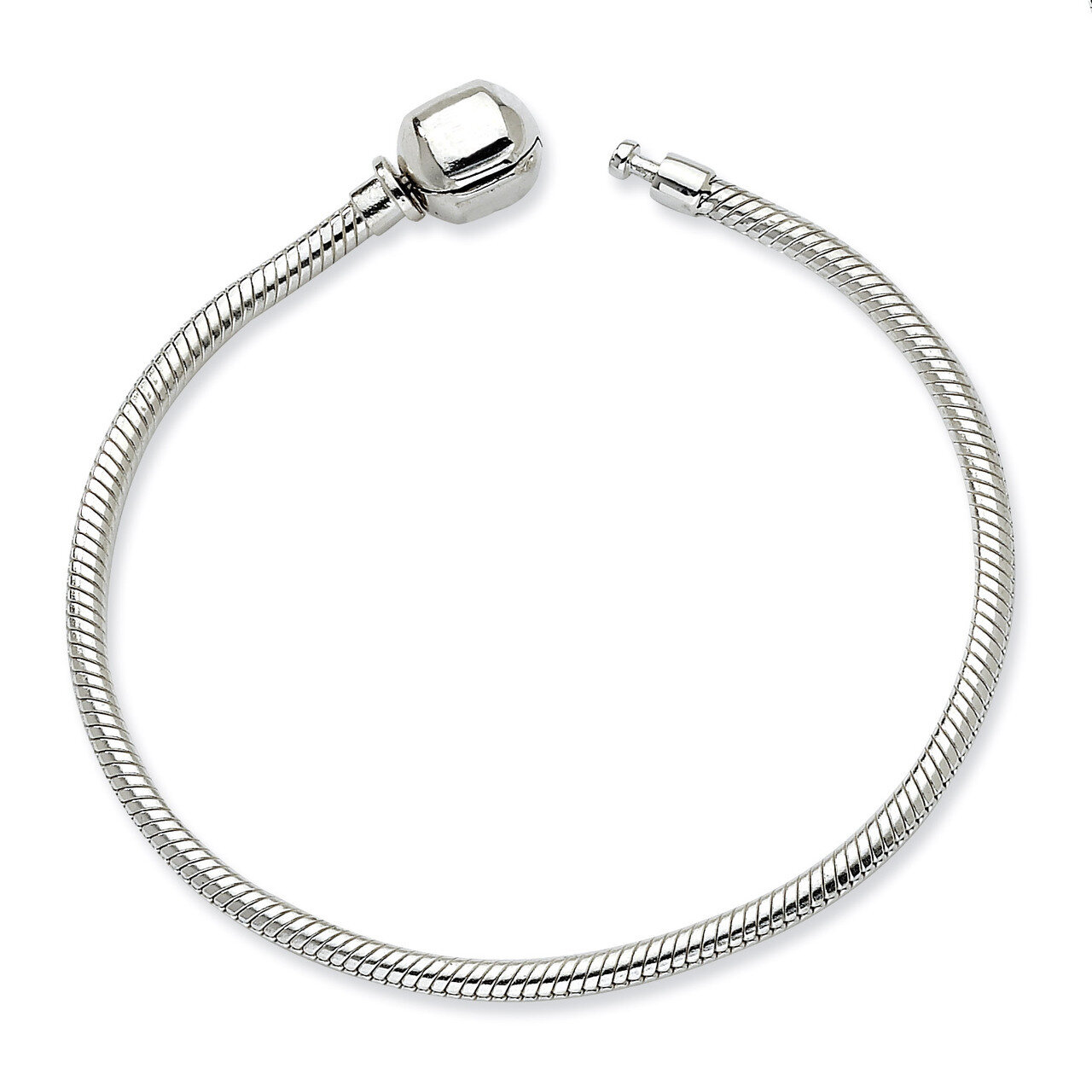 6.75 Inch Hinged Clasp Bead Bracelet - Sterling Silver QRS985-6.75, MPN: QRS985-6.75, 883957986920