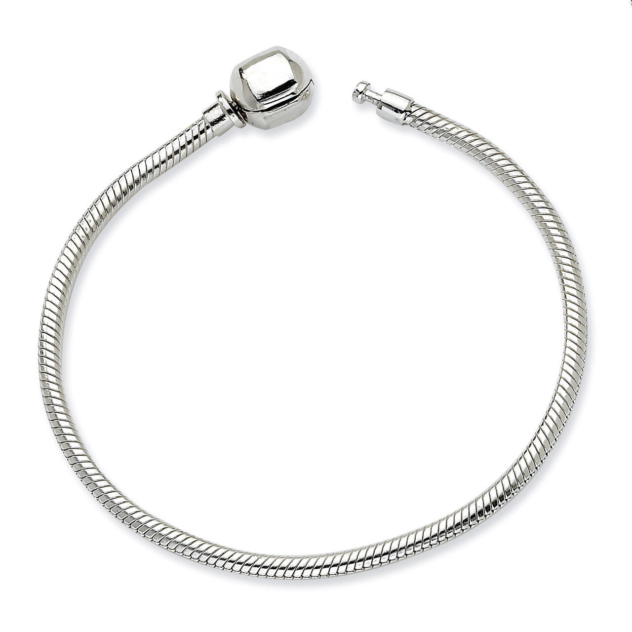 7.5 Inch Hinged Clasp Bead Bracelet - Sterling Silver QRS985-7.5, MPN: QRS985-7.5, 883957989655