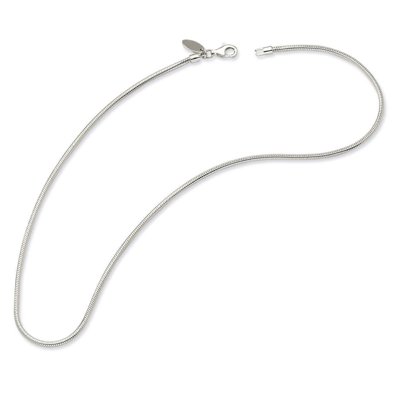 15.75 Inch 40cm Bead Necklace - Sterling Silver QRS987-15.75, MPN: QRS987-15.75, 883957726281