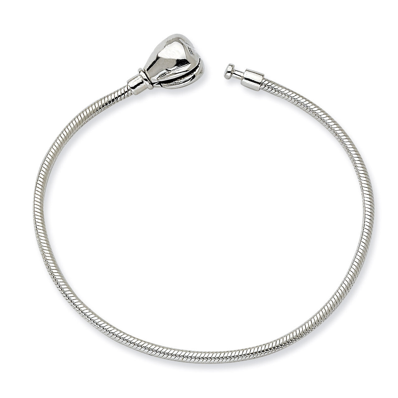 7.5 Inch 19cm Hinged Clasp Bead Bracelet - Sterling Silver QRS988-7.5, MPN: QRS988-7.5, 883957726472