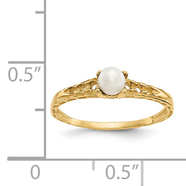 3mm Fresh Water Cultured Pearl Birthstone Baby Ring - 14k Gold GK129 by Madi K, MPN: GK129, 8867743…