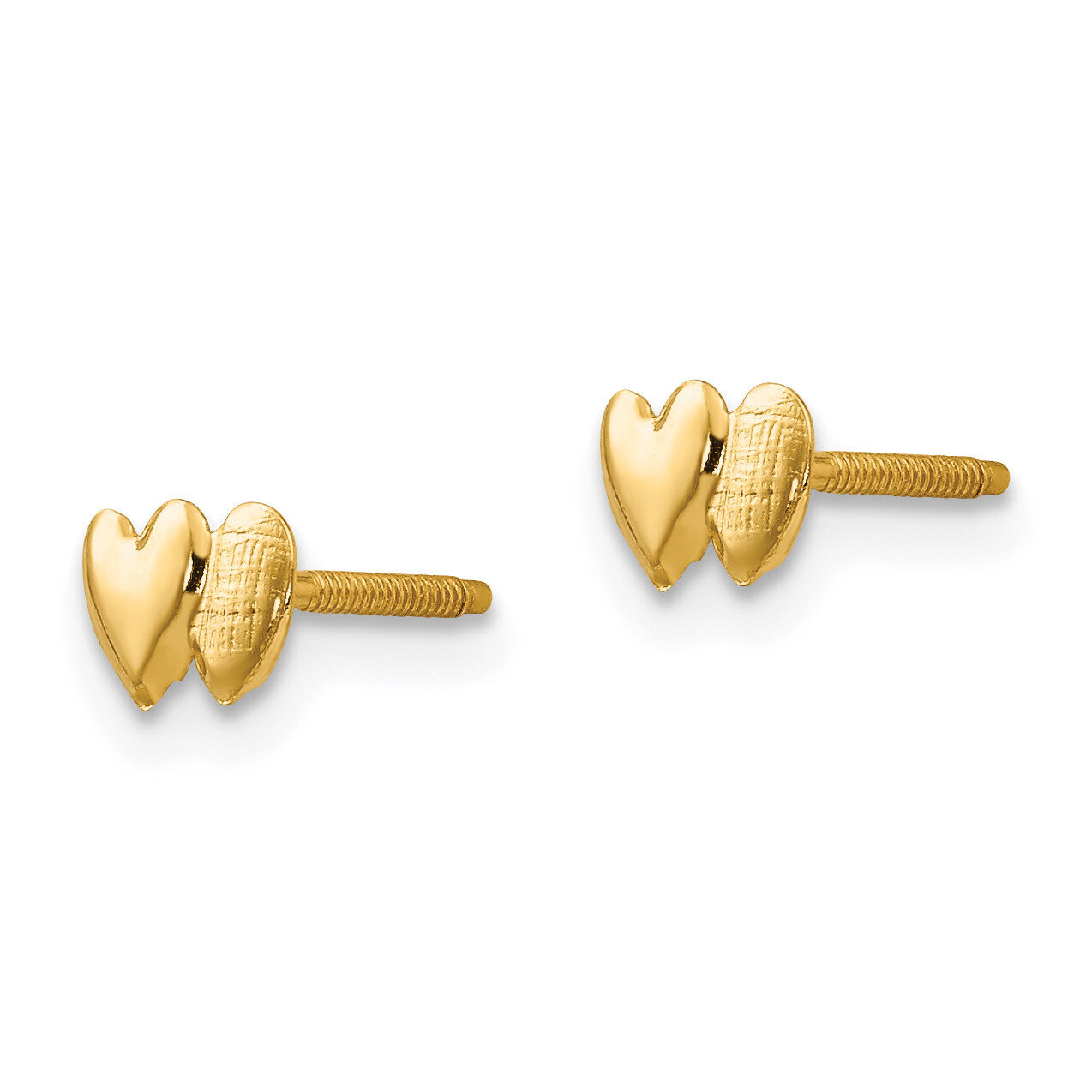 Double Heart Earrings - 14k Gold GK179 by Madi K, MPN: GK179, 886774999043