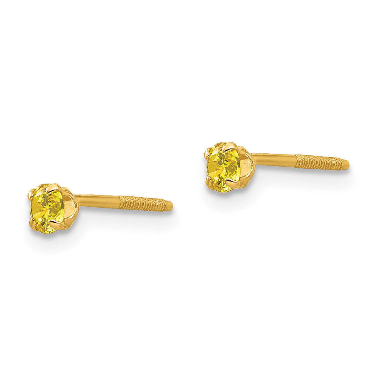 3mm Citrine Earrings - 14k Gold GK203 by Madi K, MPN: GK203, 883957430898
