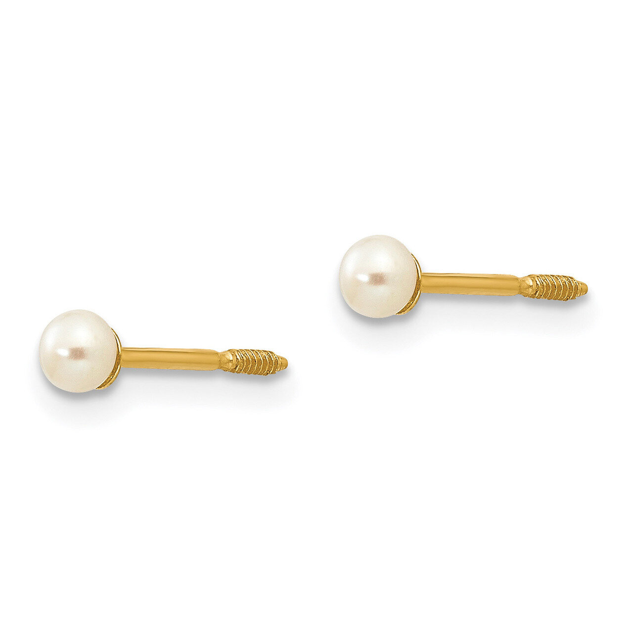 3mm Fresh Water Cultured Pearl Earrings - 14k Gold GK247 by Madi K, MPN: GK247, 886774341934