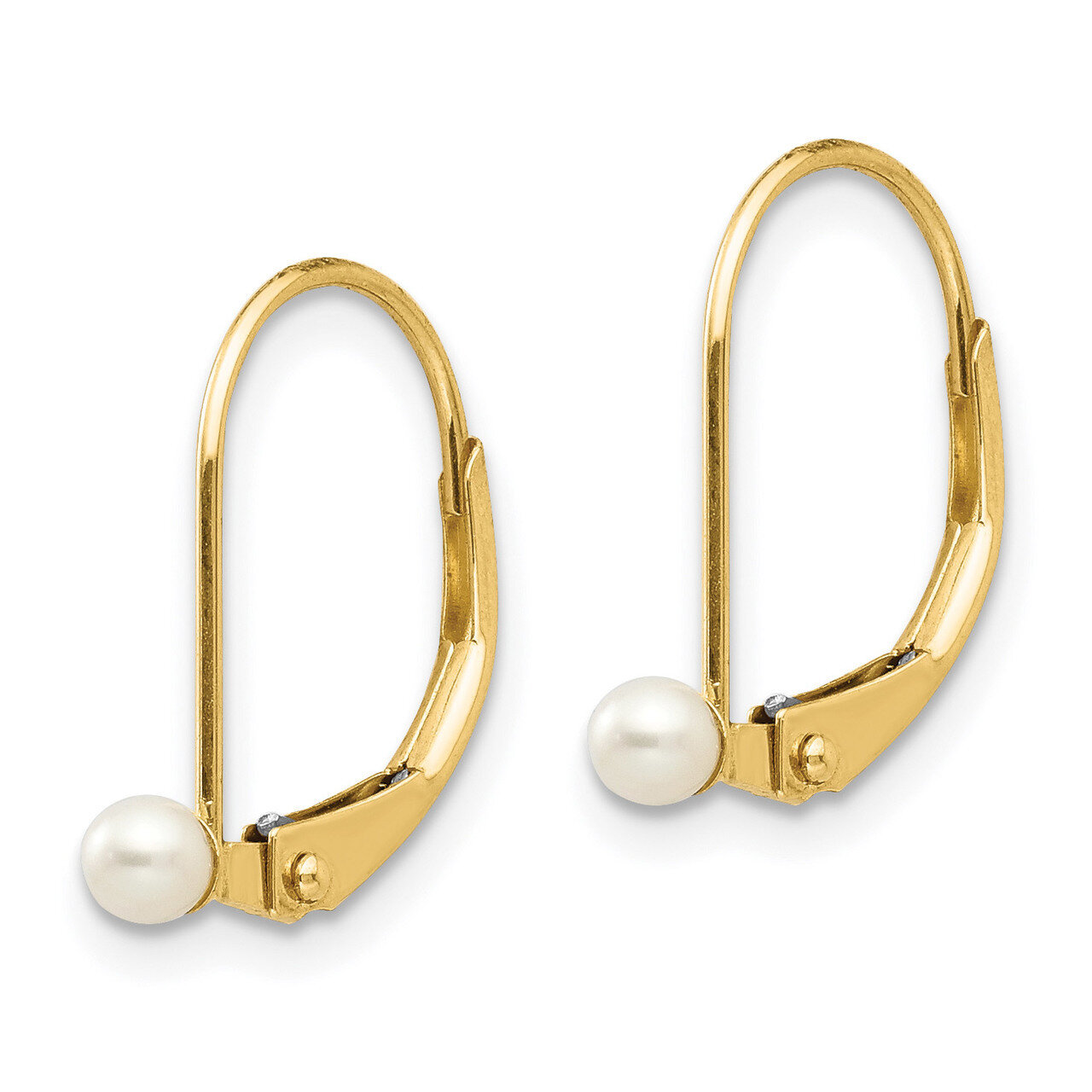Leverback 3mm Fresh Water Cultured Pearl Earrings - 14k Gold GK250 by Madi K, MPN: GK250, 886774998…