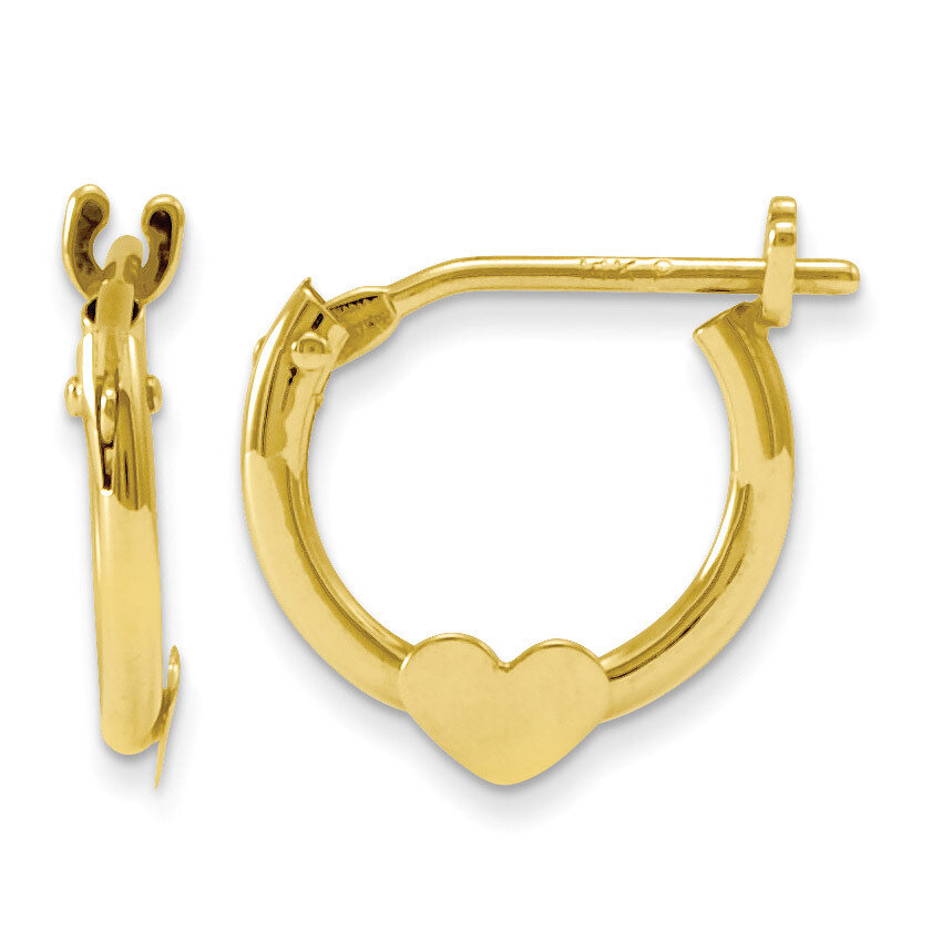 Heart Hoop Earrings - 14k Gold GK254 by Madi K, MPN: GK254, 886774998190