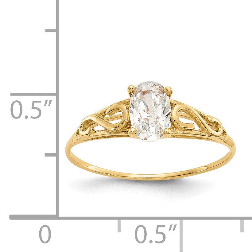 White Spinel Ring - 14k Gold GK278 by Madi K, MPN: GK278, 886774342511