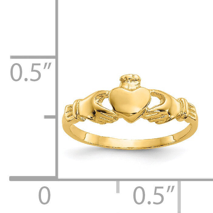 Claddagh Baby Ring - 14k Gold GK296 Size 1