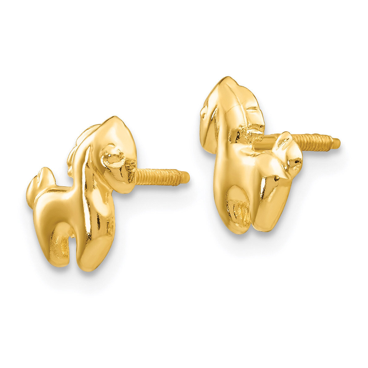 Pony Screwback Earrings - 14k Gold GK580 by Madi K, MPN: GK580, 886774342146