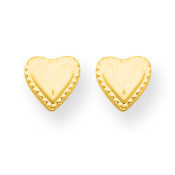 Heart Post Earrings - 14k Gold GK588 by Madi K, MPN: GK588, 886774999067