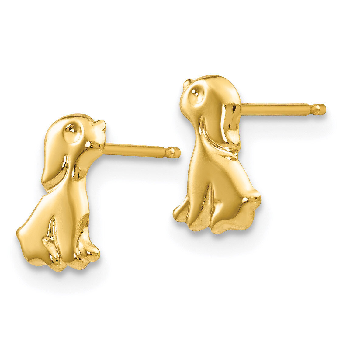 Sitting Dog Post Earrings - 14k Gold GK599