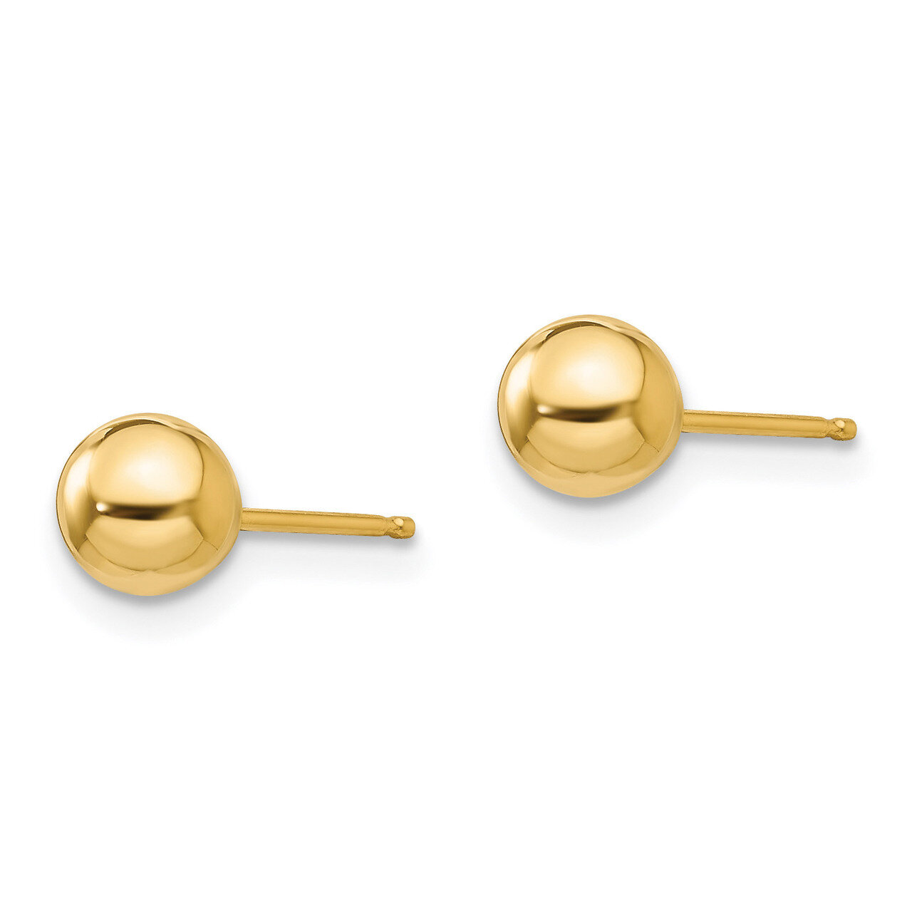 Polished 5mm Ball Post Earrings - 14k Gold SE102 by Madi K, MPN: SE102, 886774998657