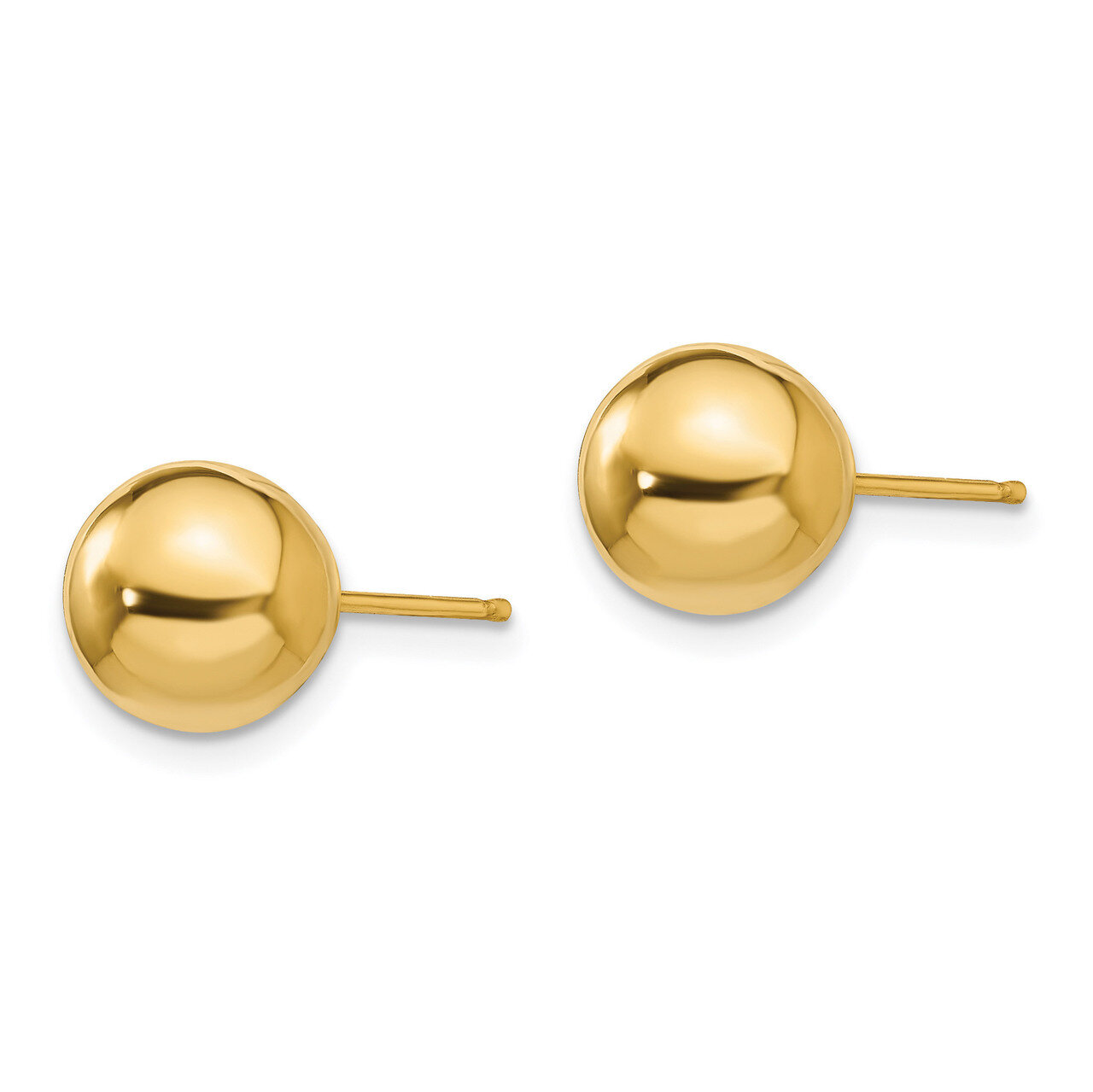 Polished 8mm Ball Post Earrings - 14k Gold SE105 by Madi K, MPN: SE105, 886774998688