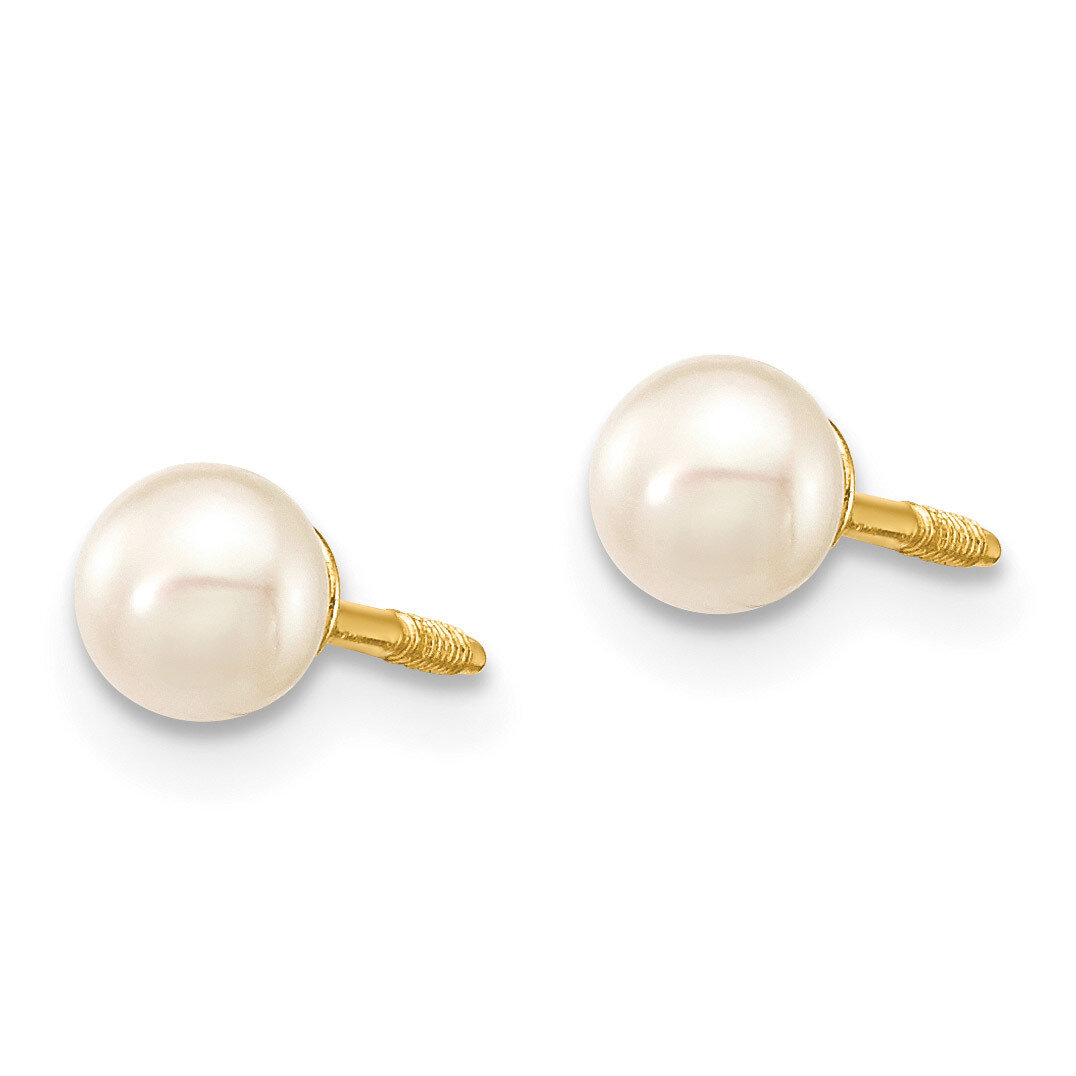 Baby Fresh Water Cultured Pearl Set - 5.5 Blt &amp; Screwback Earrings - 14k Gold SE1338 by Madi K, MPN…