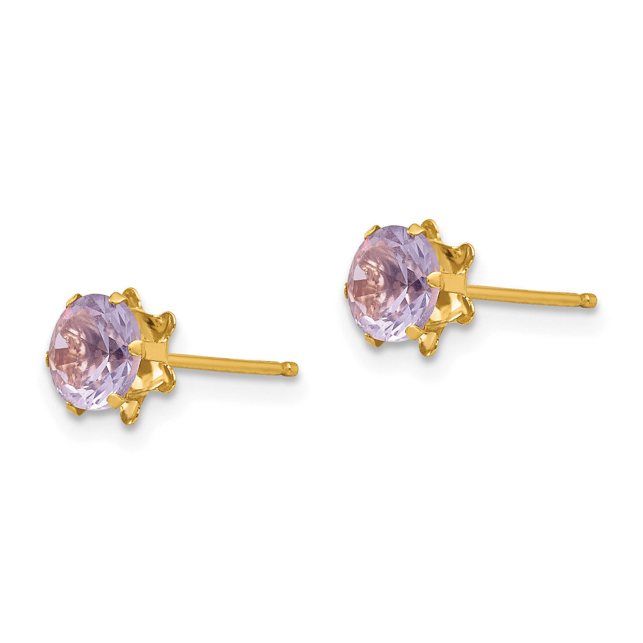 5mm Amethyst February Earrings - 14k Gold SE172 by Madi K, MPN: SE172, 886774997599