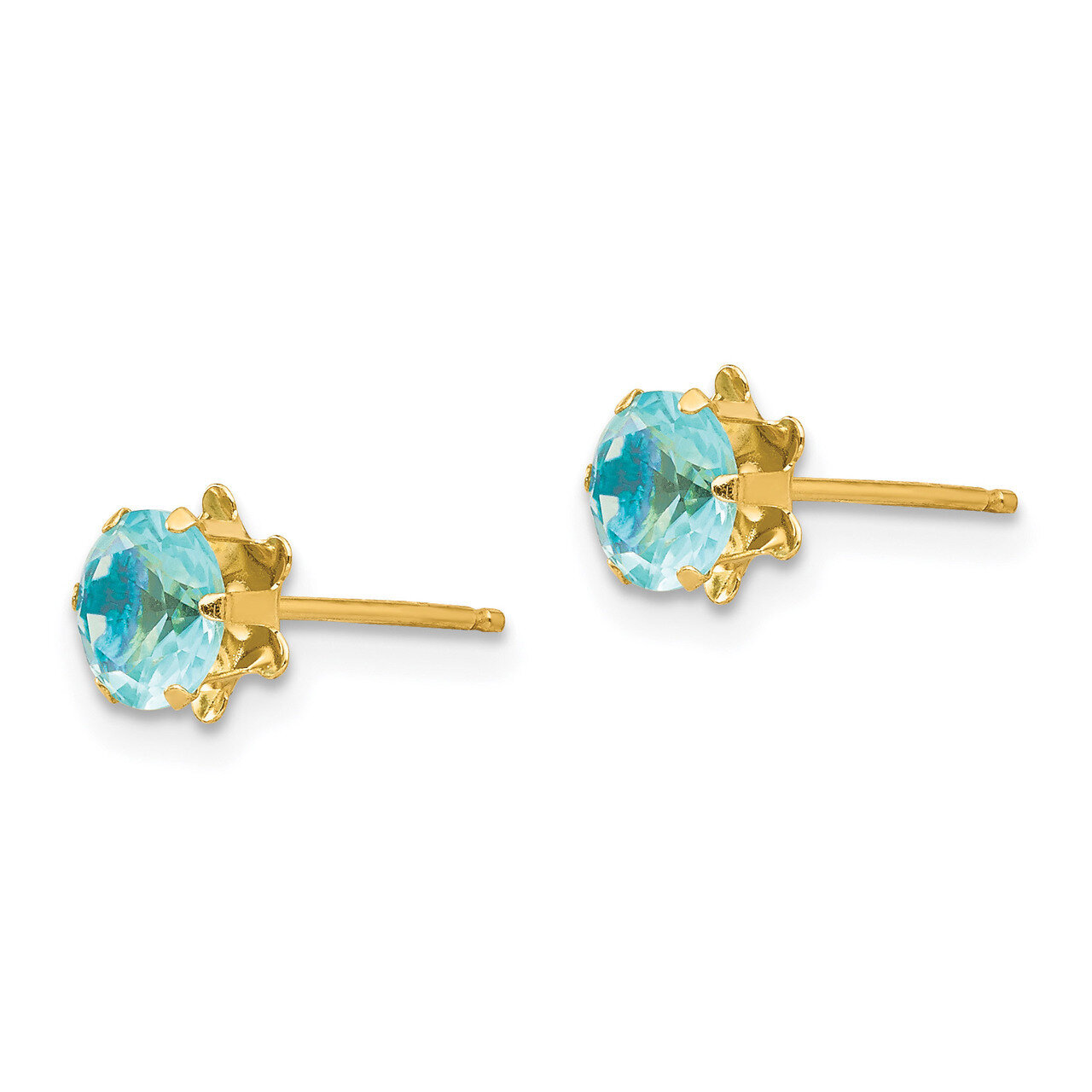 5mm Aquamarine March Earrings - 14k Gold SE173 by Madi K, MPN: SE173, 886774997605
