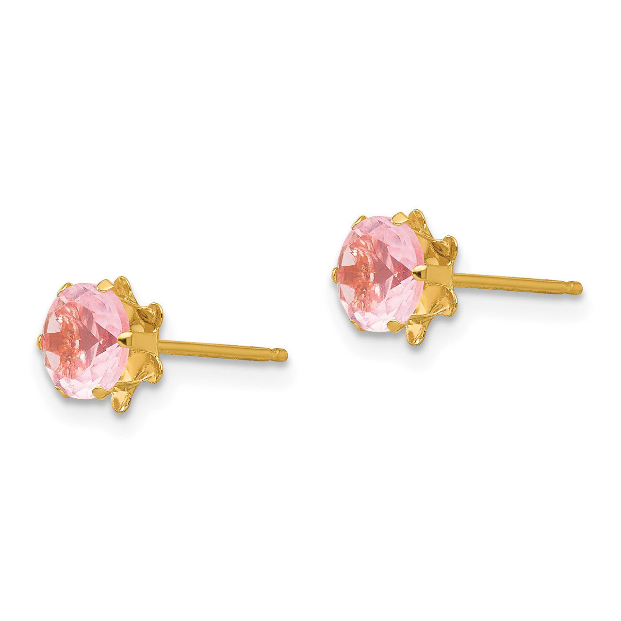 5mm Pink Tourmaline October Earrings - 14k Gold SE180 by Madi K, MPN: SE180, 886774997674