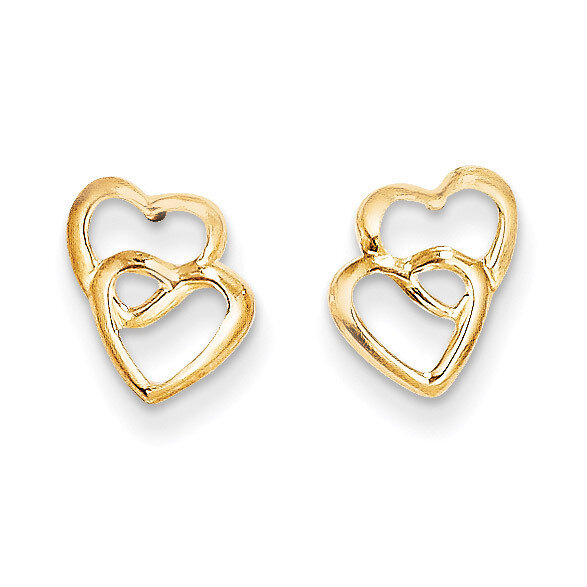 Hearts Post Earrings - 14k Gold SE2040 by Madi K, MPN: SE2040, 883957000350