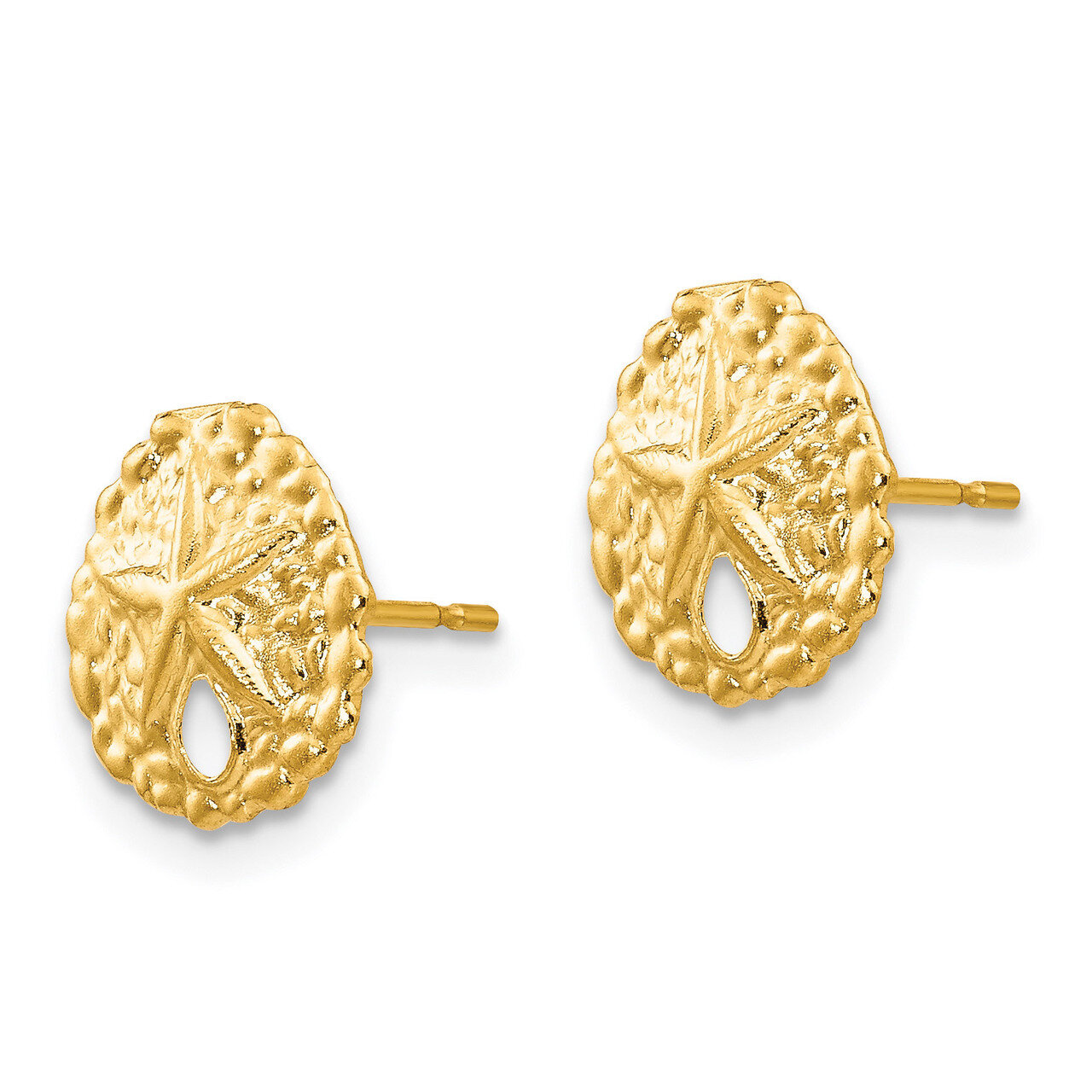 Sand Dollar Post Earrings - 14k Gold SE2057 by Madi K, MPN: SE2057, 883957004341