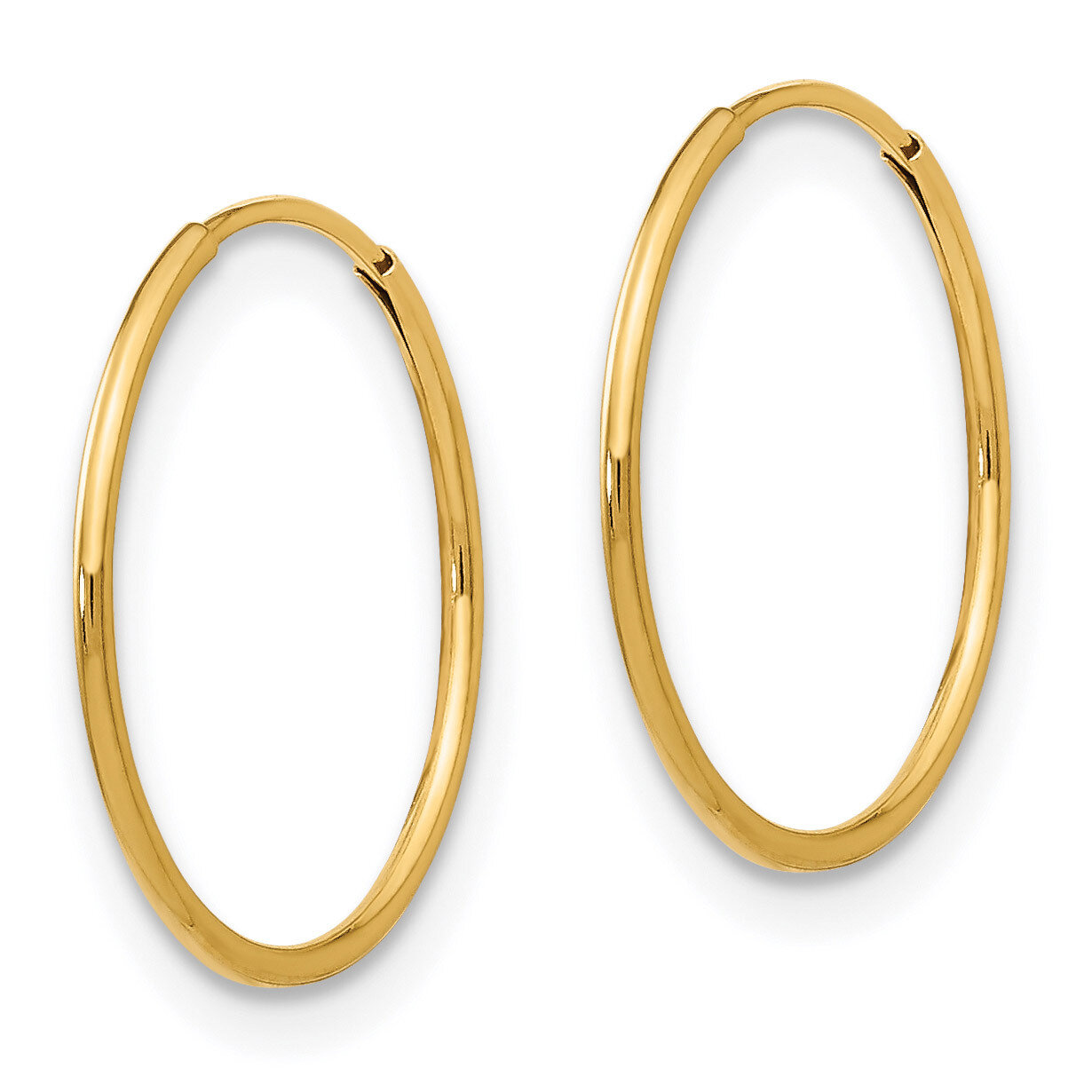 1mm Hoop Earrings - 14k Gold SE2165