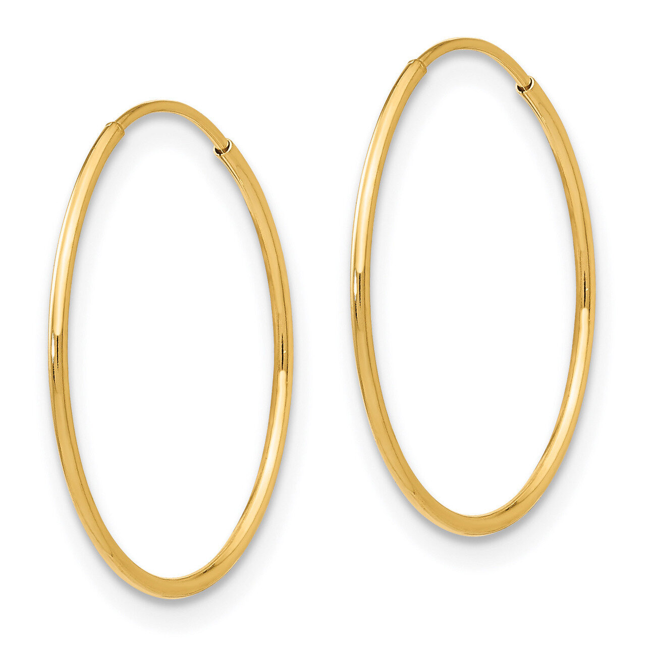 1mm Hoop Earrings - 14k Gold SE2166