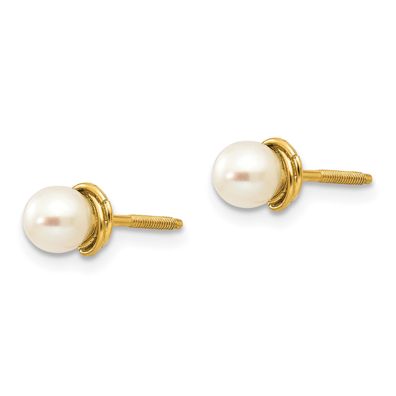 14K Yellow Gold Madi K. Freshwater Cultured Pearl Love Knot Post Earrings