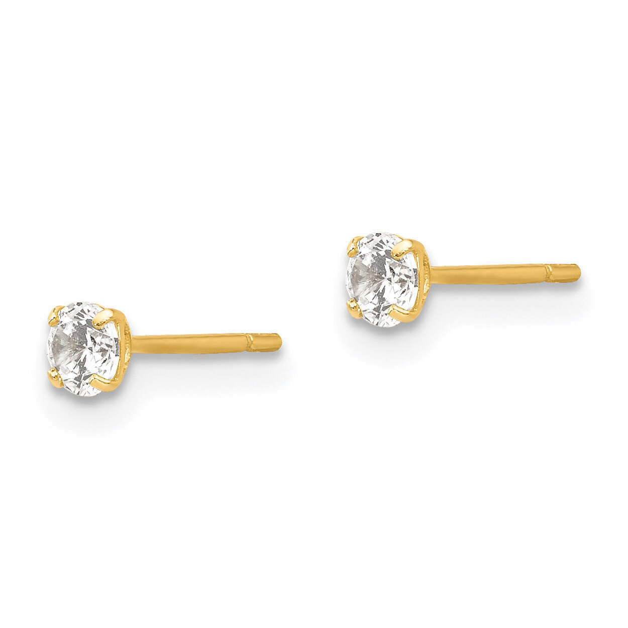 Synthetic Diamond Stud Post Earrings - 14k Gold SE2272 by Madi K, MPN: SE2272, 883957543895