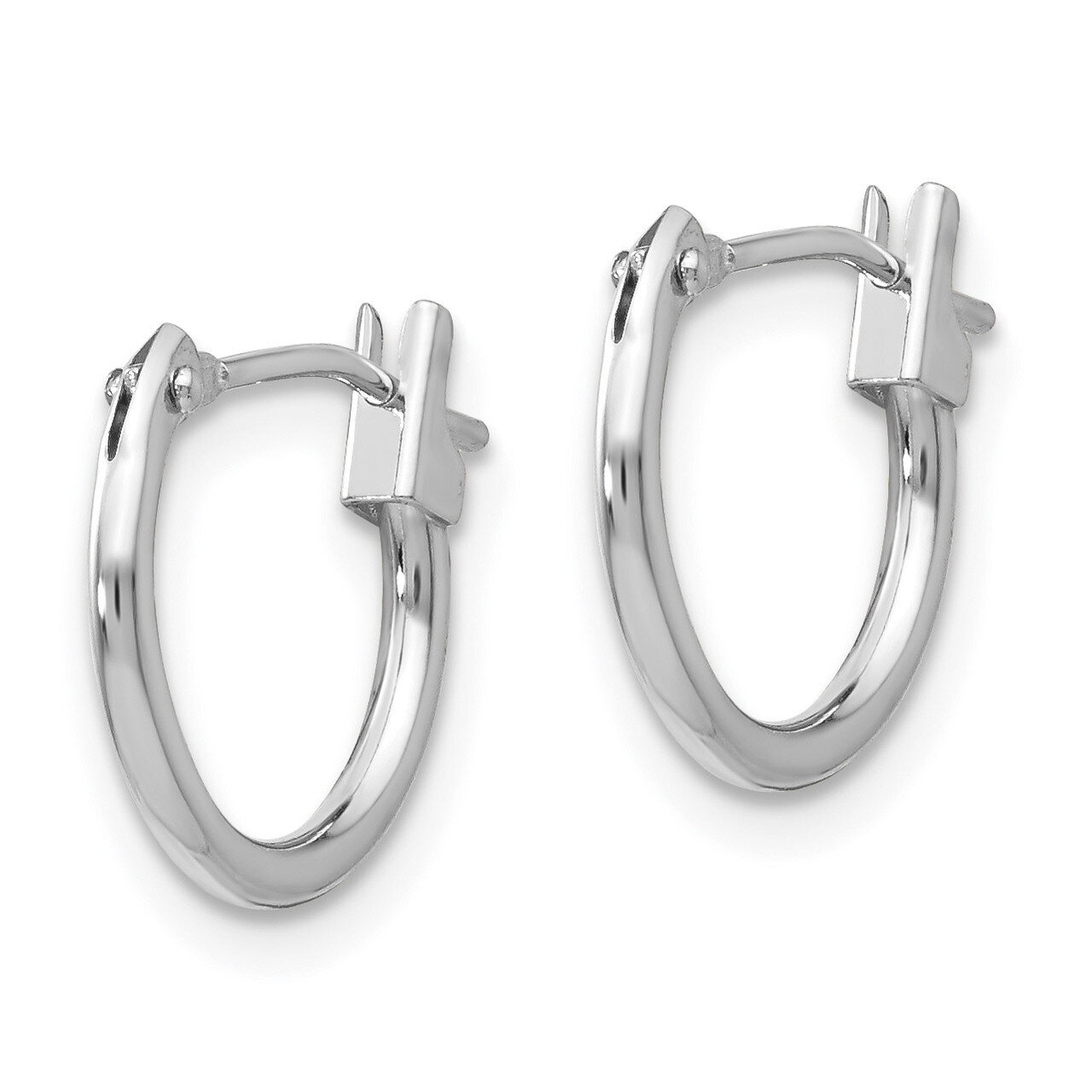 1.25mm Hoop Earrings - 14k White Gold SE228