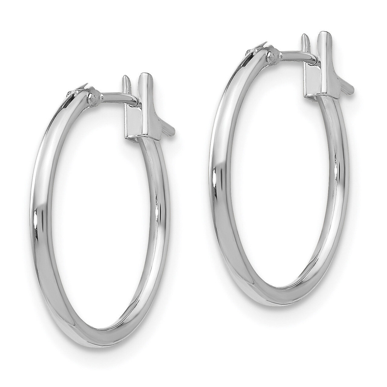 1.25mm Hoop Earrings - 14k White Gold SE229