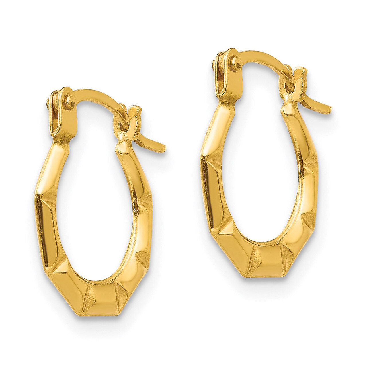 Tiny Hollow Hoop Earrings - 14k Gold SE2376 by Madi K, MPN: SE2376, 883957538532