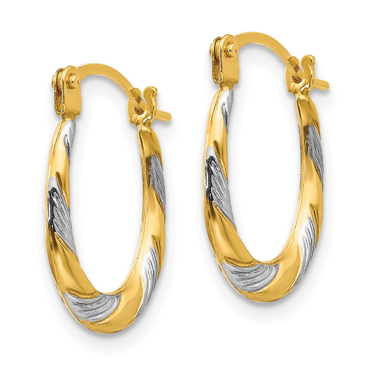 Twist Hoop Earrings - 14k Gold SE2380