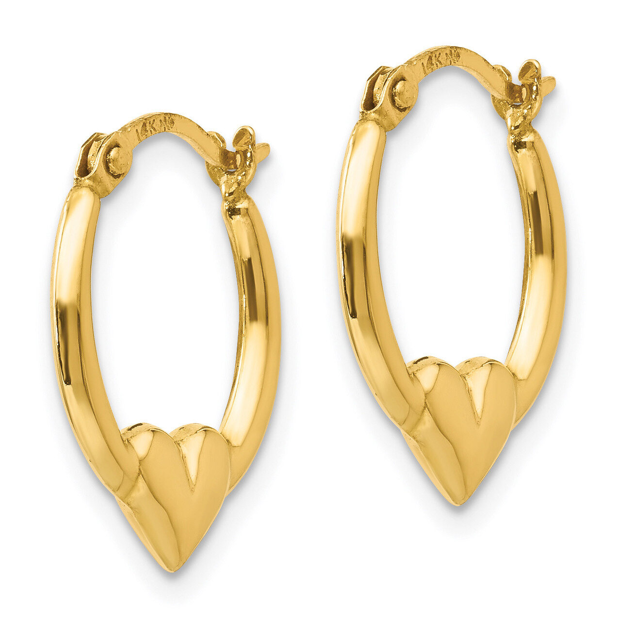 Heart Hoop Earrings - 14k Gold SE2415 by Madi K, MPN: SE2415, 883957582061