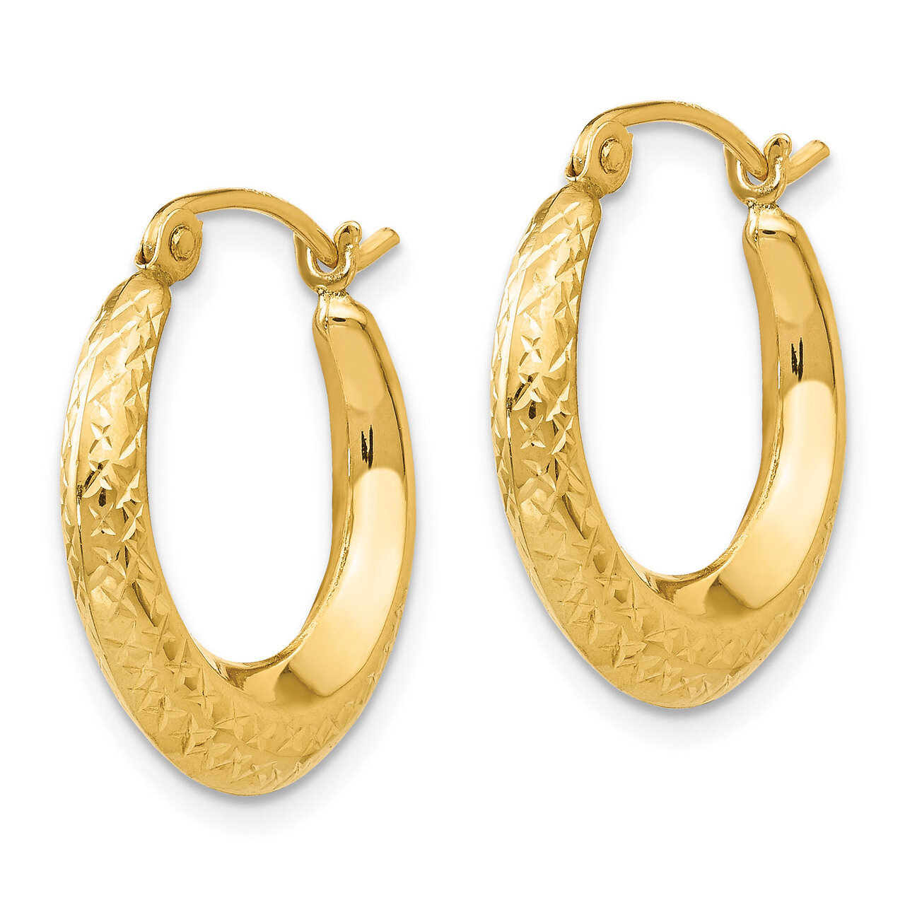 Textured Hollow Hoop Earrings - 14k Gold SE2434 by Madi K, MPN: SE2434, 883957527680