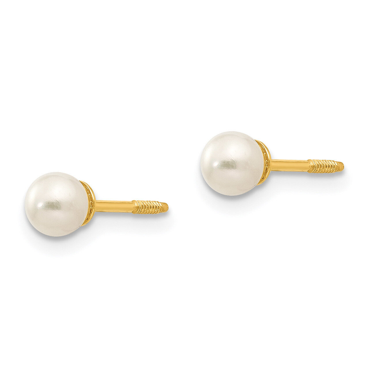 Reversible Fresh Water Cultured Pearl & Gold Bead Earrings - 14k Gold SE262