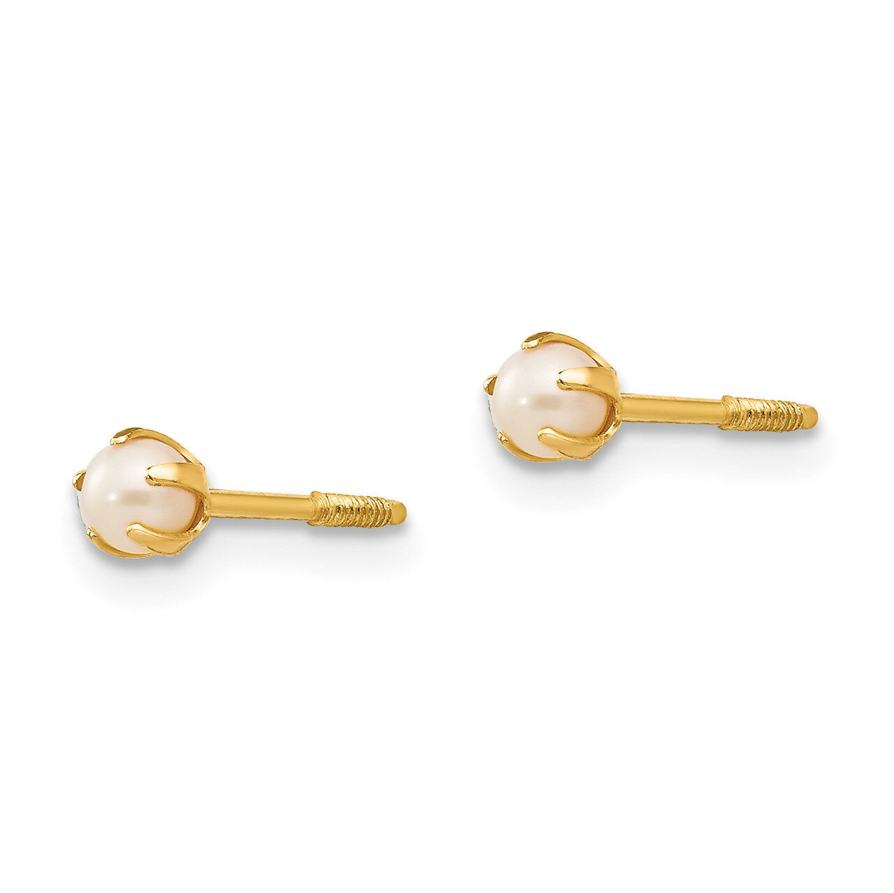 2.5mm Fresh Water Cultured Pearl Earrings - 14k Gold SE266